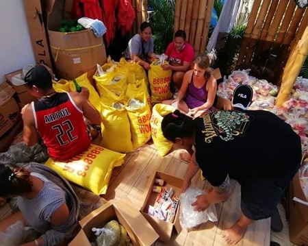 Relief packaging for typhoon victims